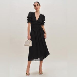 Reformation Cyrus Dress Black - Size 2